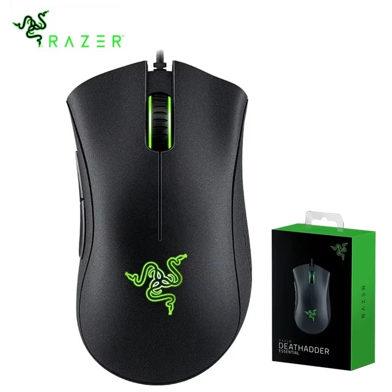 Original Deathadder Essential Wired Gaming Mouse Mice 6400DPI Optical Sensor 5 Independently Buttons for Laptop PC Gamer