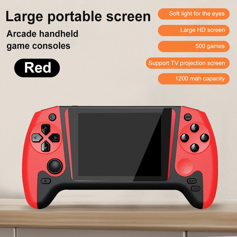 Retro Handheld Game Console 3.5Inch LCD Screen Built-In 500 Games Gaming Console TV Connect Video Game Console for Single Player